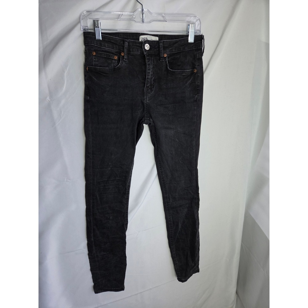 Zara The Skinny Jeans Womens  Moon Black Dark Wash Skinny Mid Rise Skinny